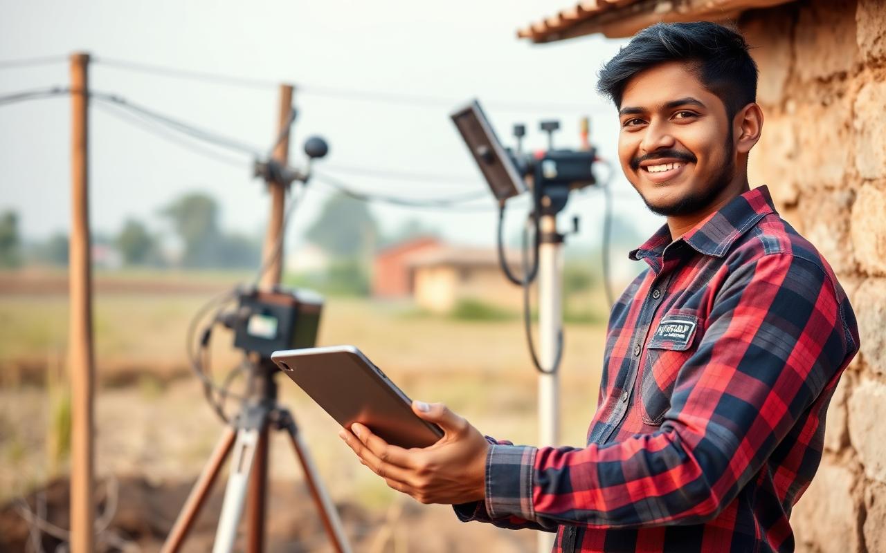 Young rural Indian entrepreneur as GATI MITRA partner
